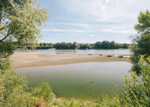 Vue sur les bords de Loire et ses bancs de sable