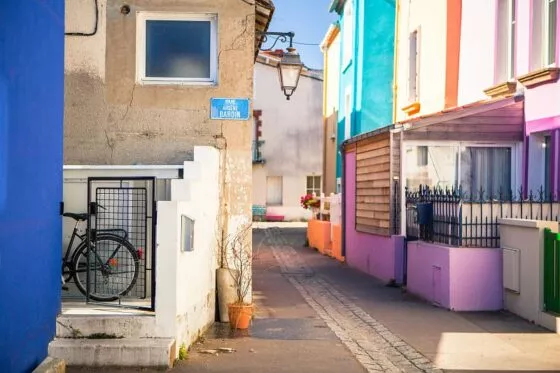 Maisons colorées de Trentemoult à côté de Nantes