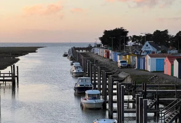 Coucher de soleil au Port du Collet aux Moutiers-en-Retz