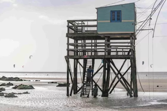 Une pêcherie sur la plage de Saint-Brevin