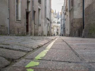 La ligne verte qui guide les habitants et touristes nantais dans la découverte de la ville.