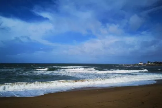 Vue sur la plage Valentin à Batz-sur-Mer