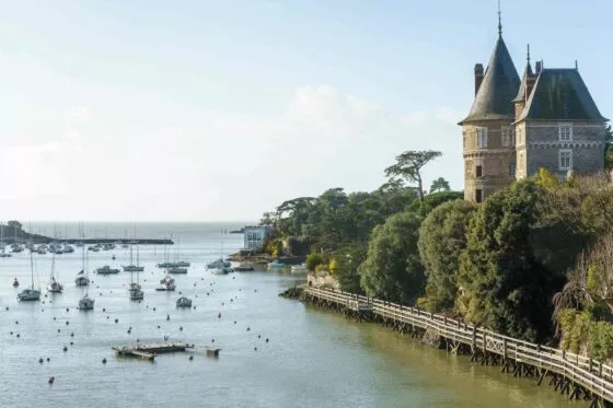 Vue du Château de Pornic qui surplombe le port